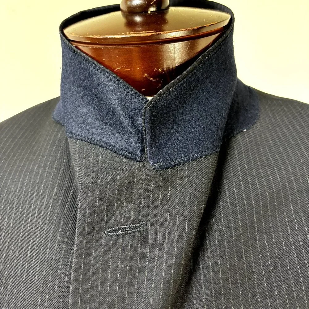 Pavone Sport Coat Lessona Superclass 120s Striped Blazer Sz 42S Wool Suit Jacket